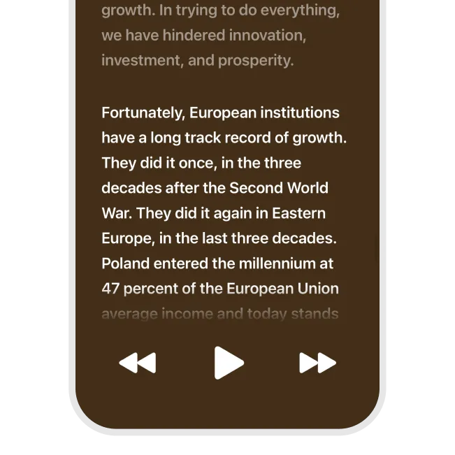 iOS details listen feature