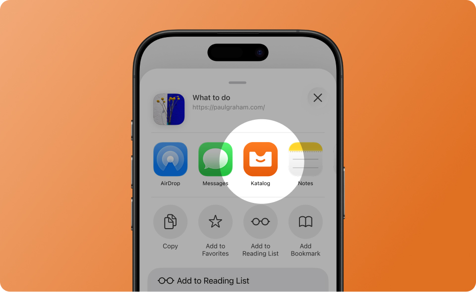Save article links from anywhere on iOS