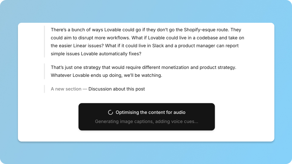Better article parsing and image descriptions
